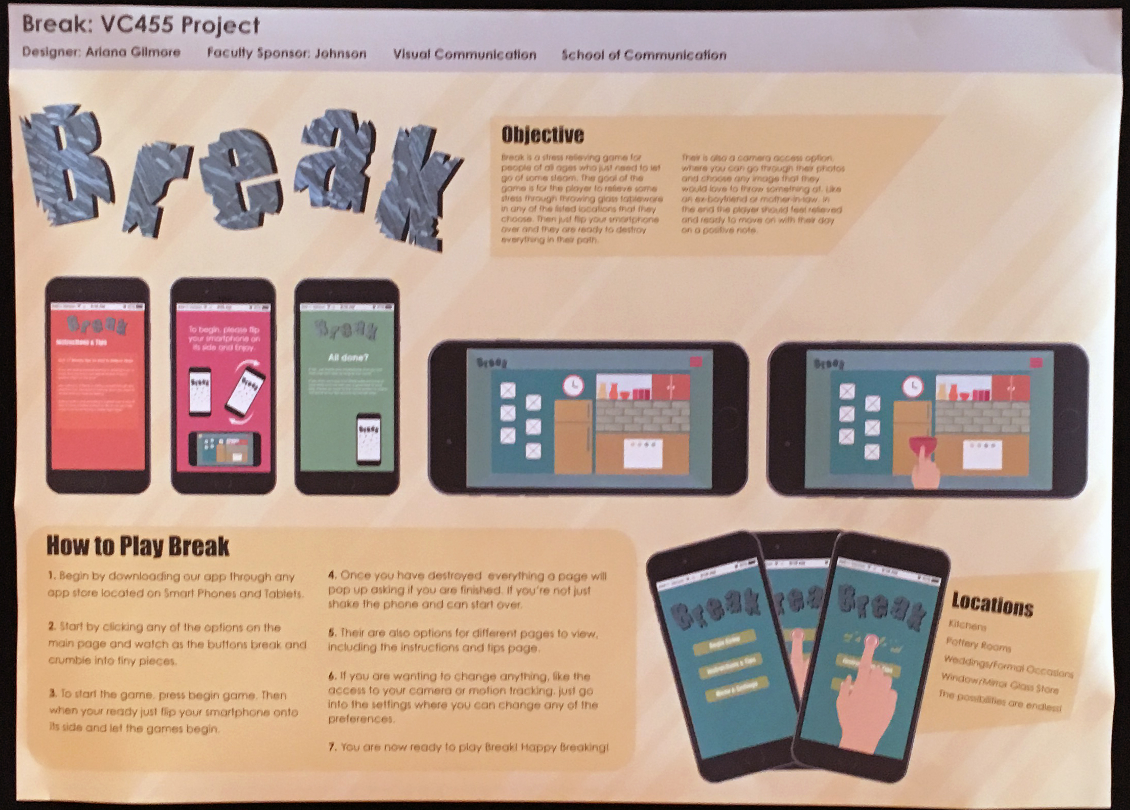 vc 455 interactive design  u2013 game app design posters