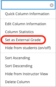 Set External Grade
