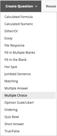 question types