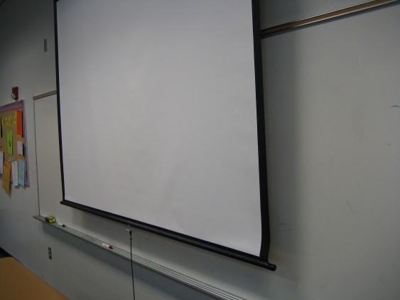 whiteboard and screen