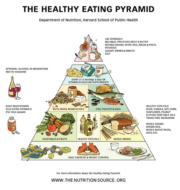 compairing my diet with the food pyramid