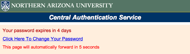 The dreaded password change notice