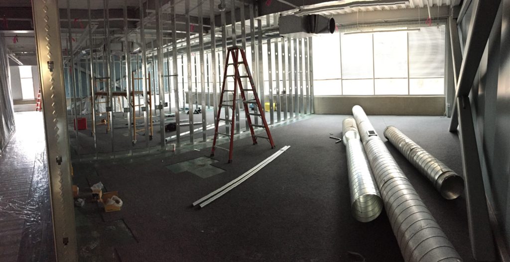 The lab under construction