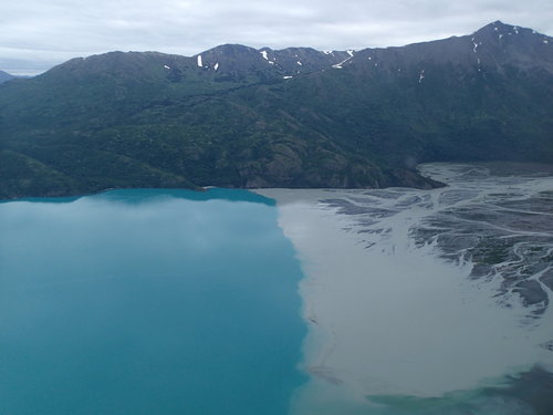 Fine sediments entering Skilak Lake from Skilak River