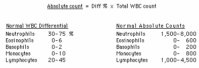 Neut blood test normal range