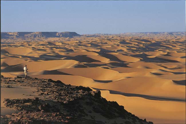 Sahara sea of sand:http://www.livescience.com/history/060720_sahara_rains.html