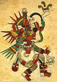 Quetzalcoatl in human form:http://en.wikipedia.org/wiki/Creation_mythology