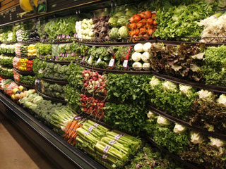 produce in a grocery store:http://www.cbn.com/cbnnews/healthscience/2009/July/Salmonella-Outbreak-Prompts-Lettuce-Recall/