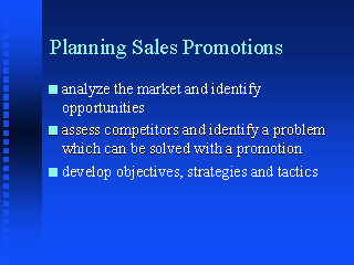 Planning Sales Promotions