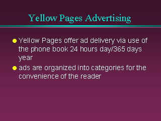 Yellow Pages Advertising